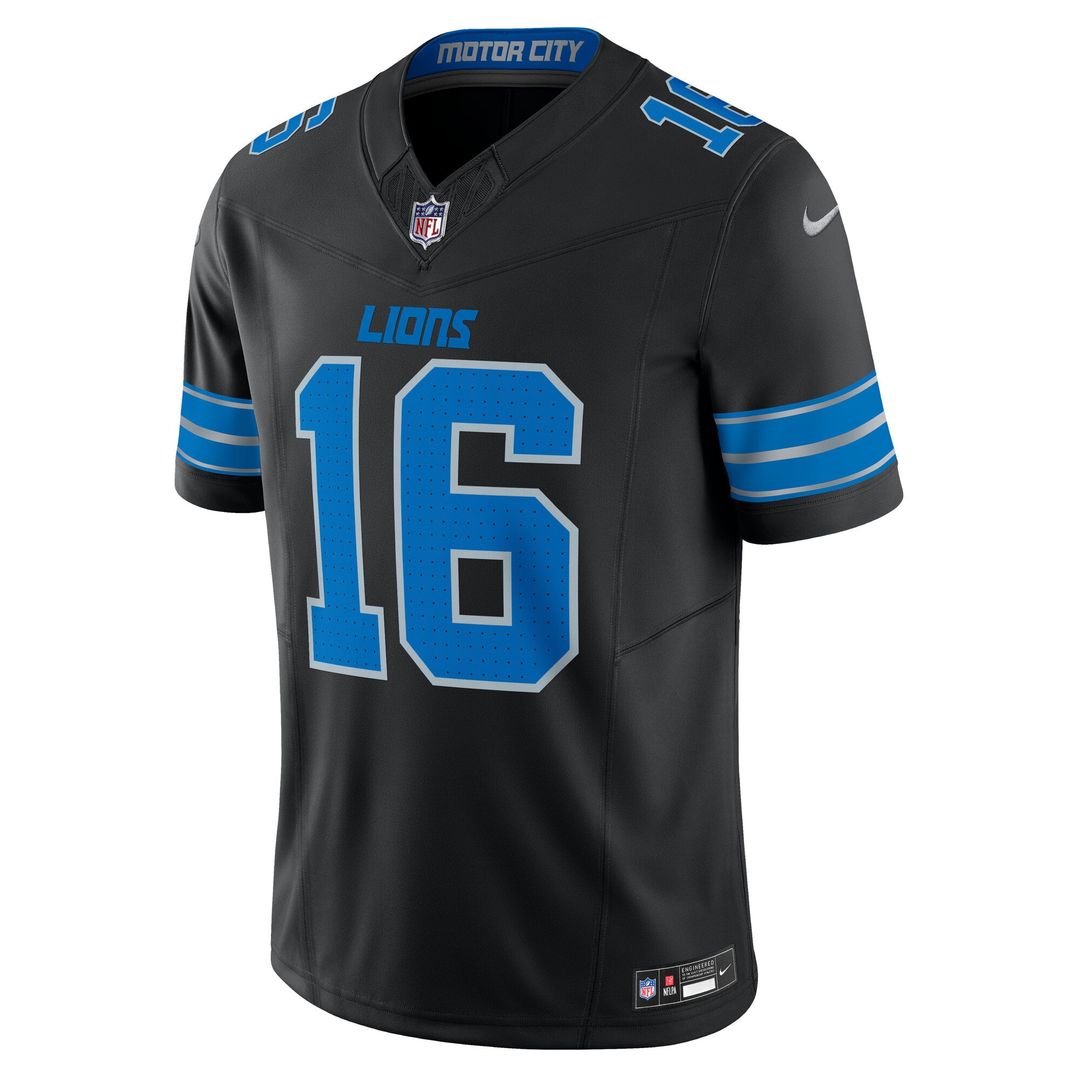 Men's Nike Detroit Lions Jared Goff Black Vapor F.U.S.E. Limited NFL Jersey