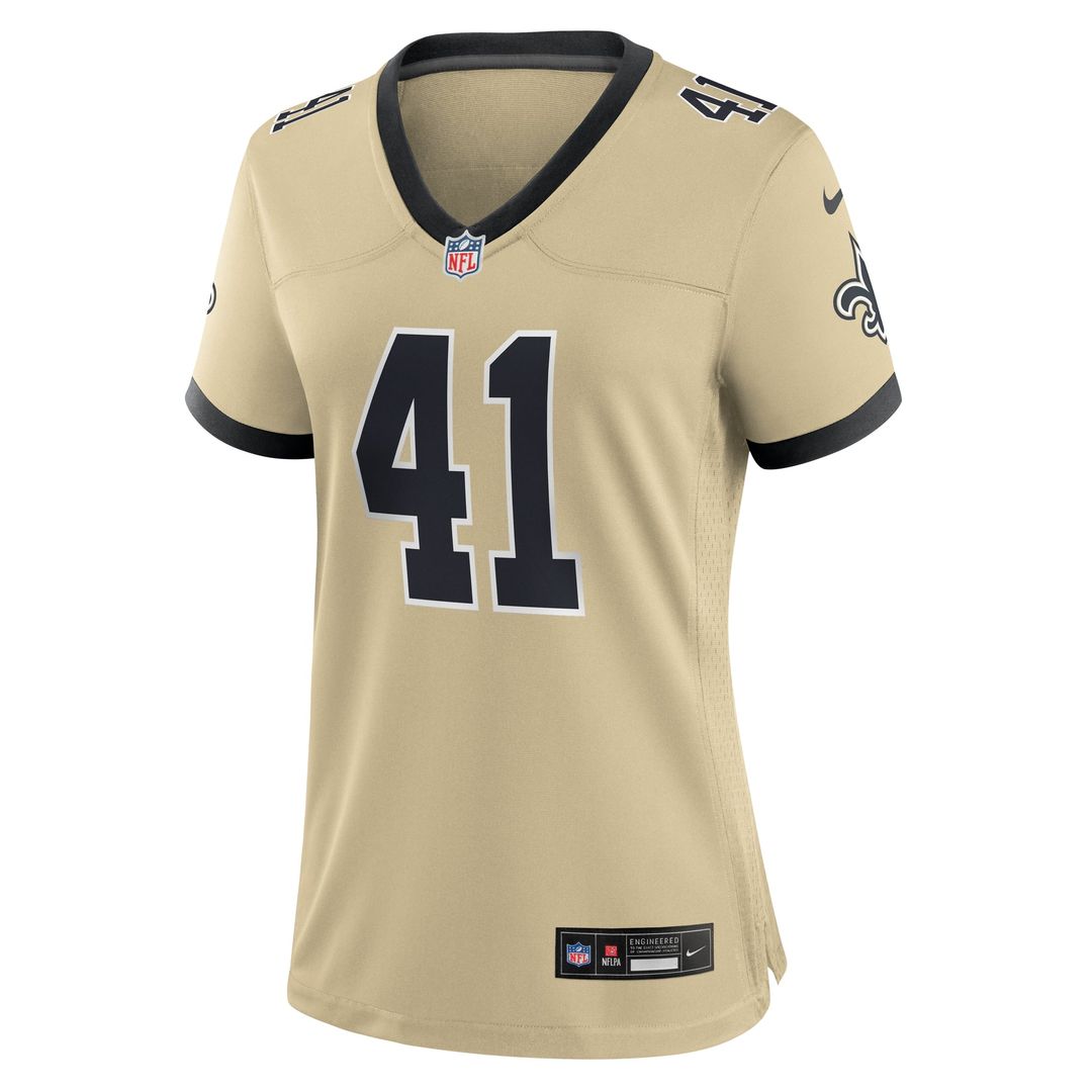 Women's Nike New Orleans Saints Alvin Kamara Gold Gameday Golds Alternate Game Player NFL Jersey