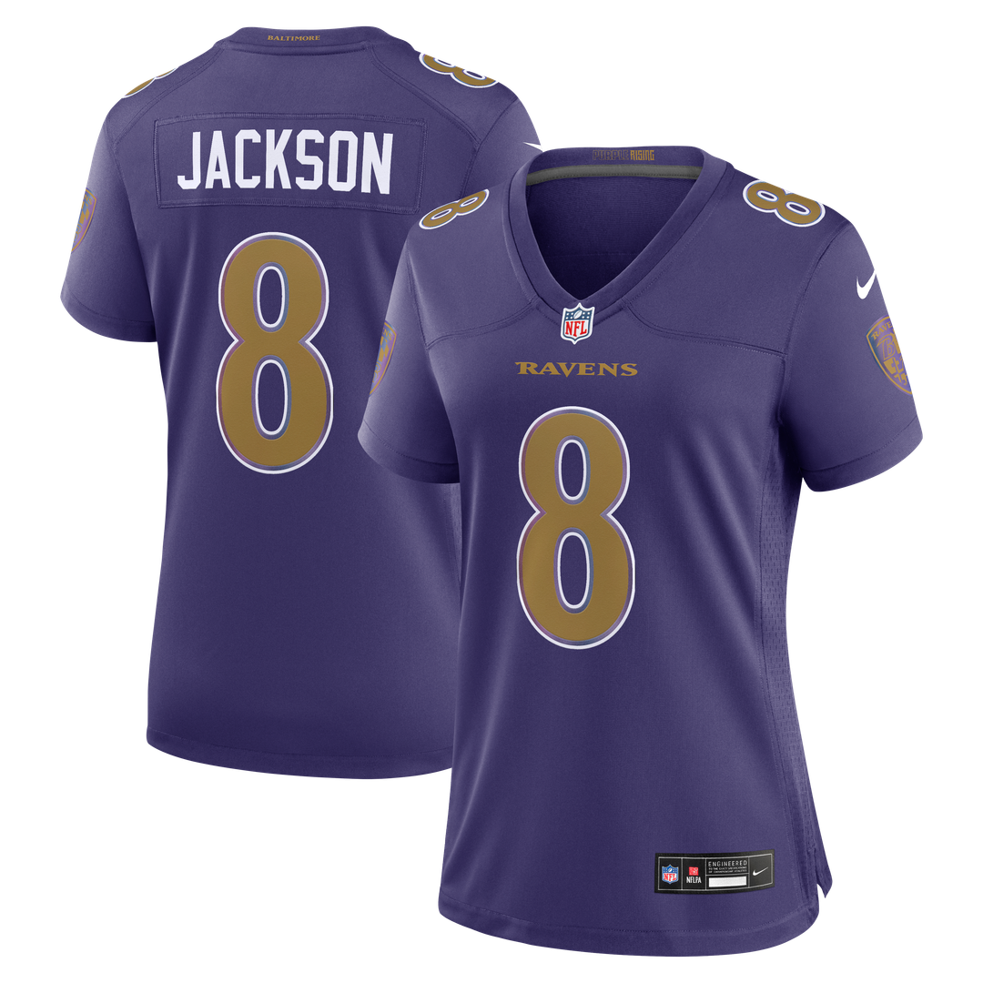 Women's Nike Baltimore Ravens Lamar Jackson Black Alternate Game NFL Jersey