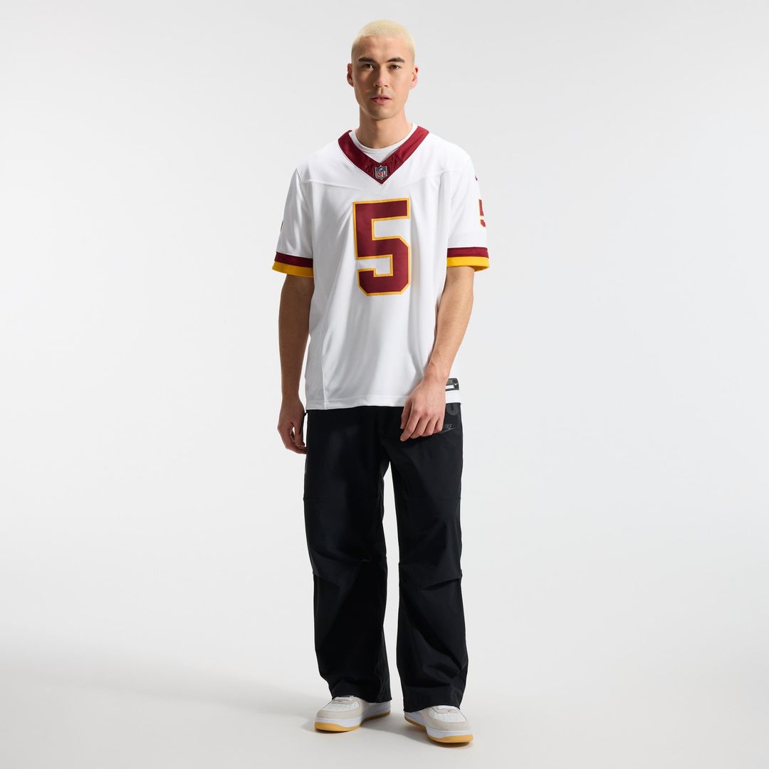 Men's Nike Washington Commanders Jayden Daniels White Vapor F.U.S.E. Stitched Limited NFL Jersey