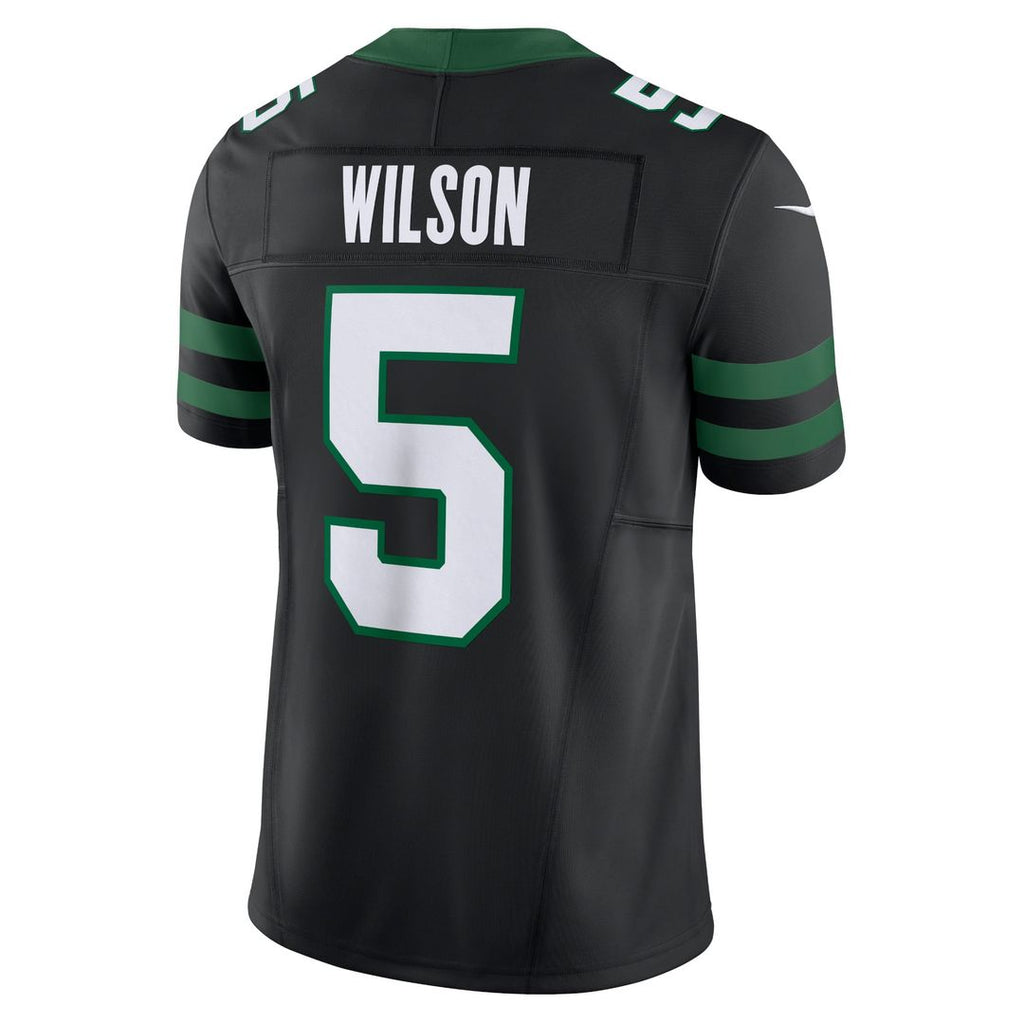 Men's Nike New York Jets Garrett Wilson Legacy Black Alternate Vapor F.U.S.E. Limited NFL Jersey