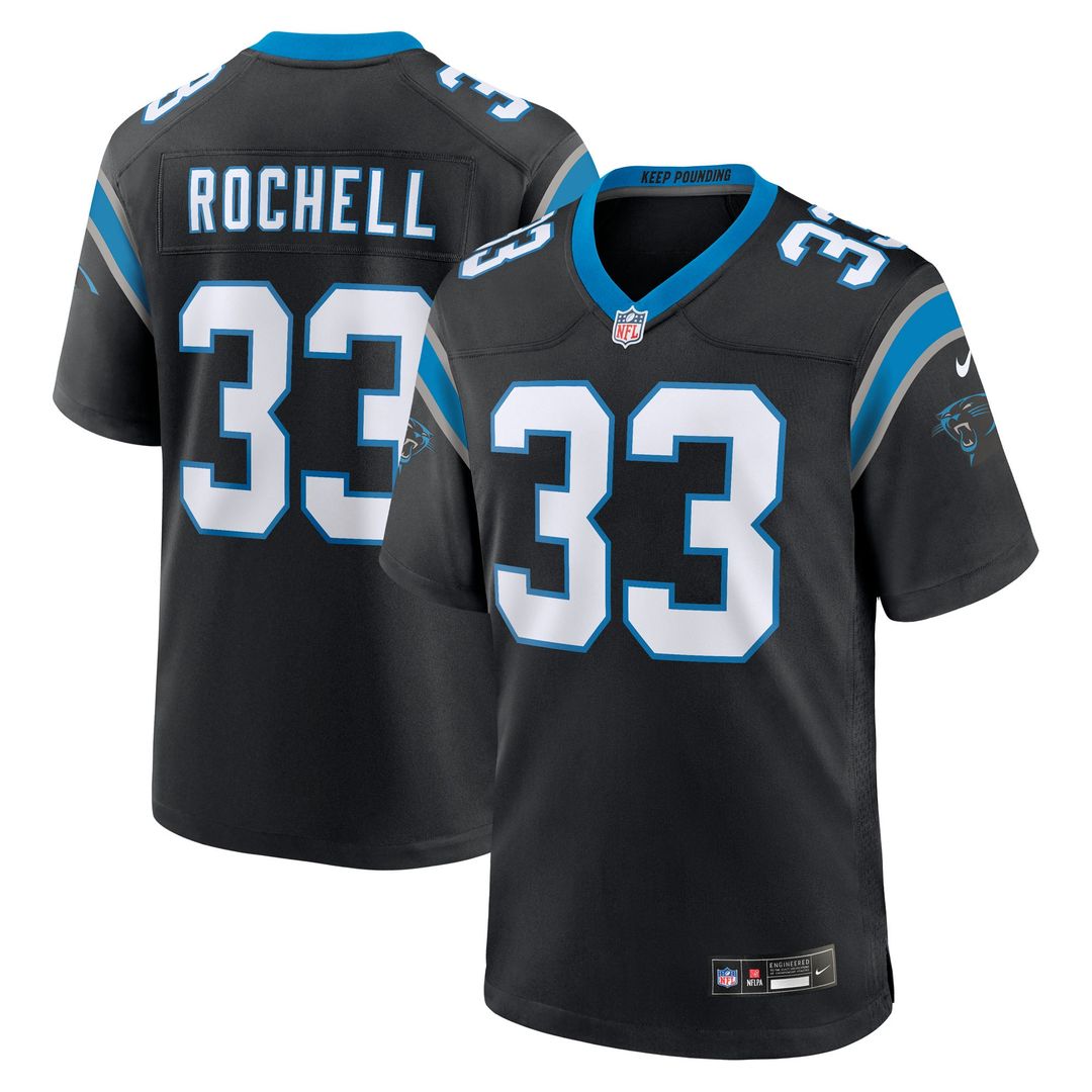 Men's Nike Carolina Panthers Robert Rochell Black Team Game NFL Jersey