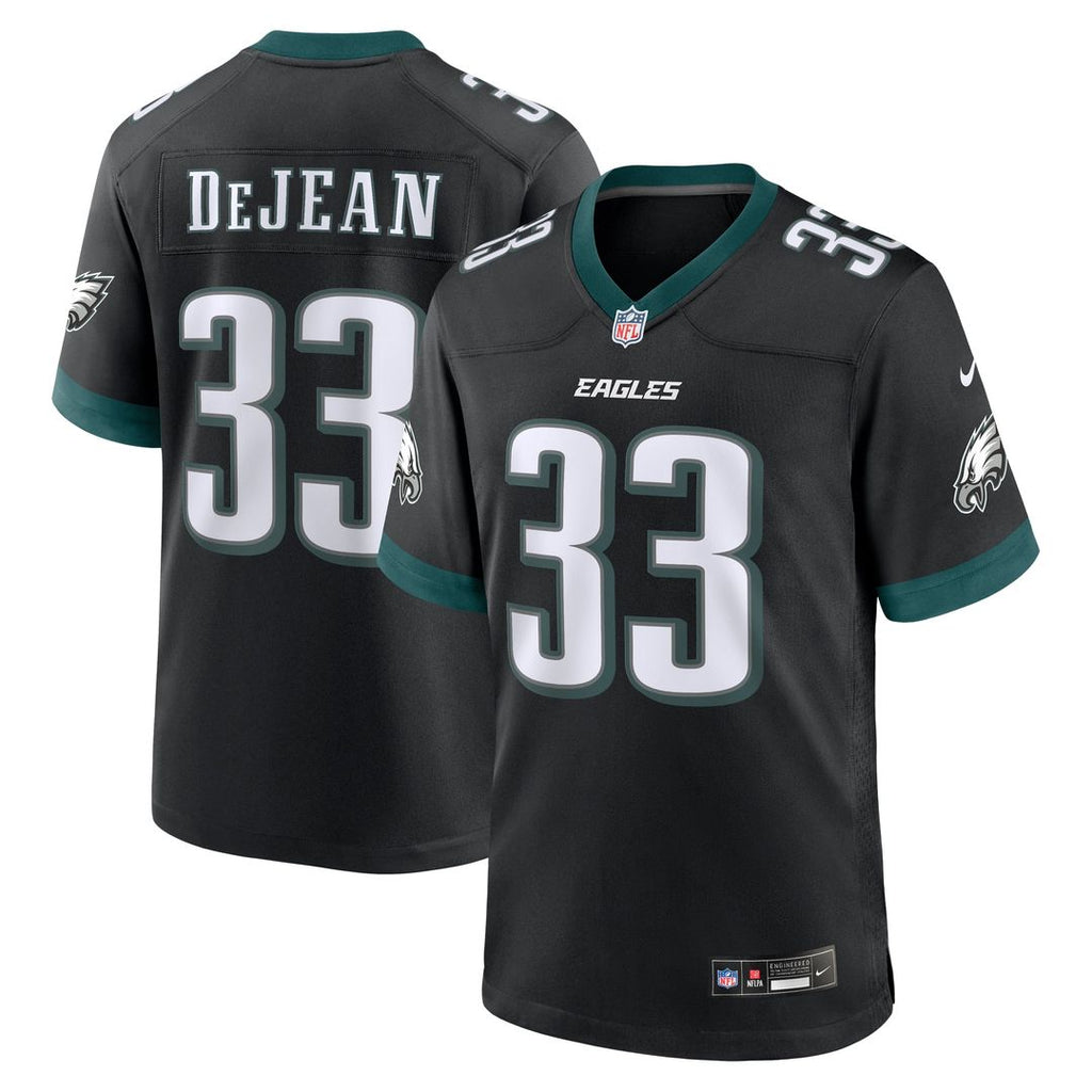 Men's Nike Philadelphia Eagles Cooper DeJean Black Alternate Player Game NFL Jersey