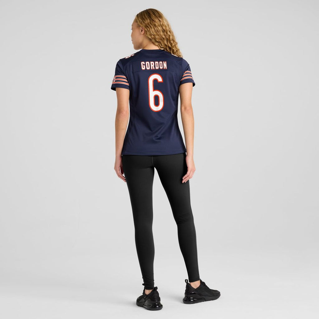 Women's Nike Chicago Bears Kyler Gordon Navy Game Player NFL Jersey