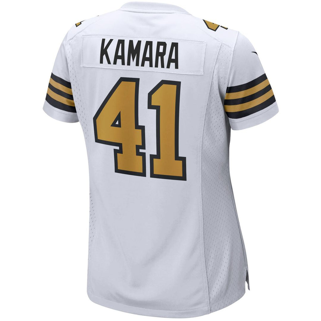 Women's Nike New Orleans Saints Alvin Kamara White Alternate Game Player NFL Jersey