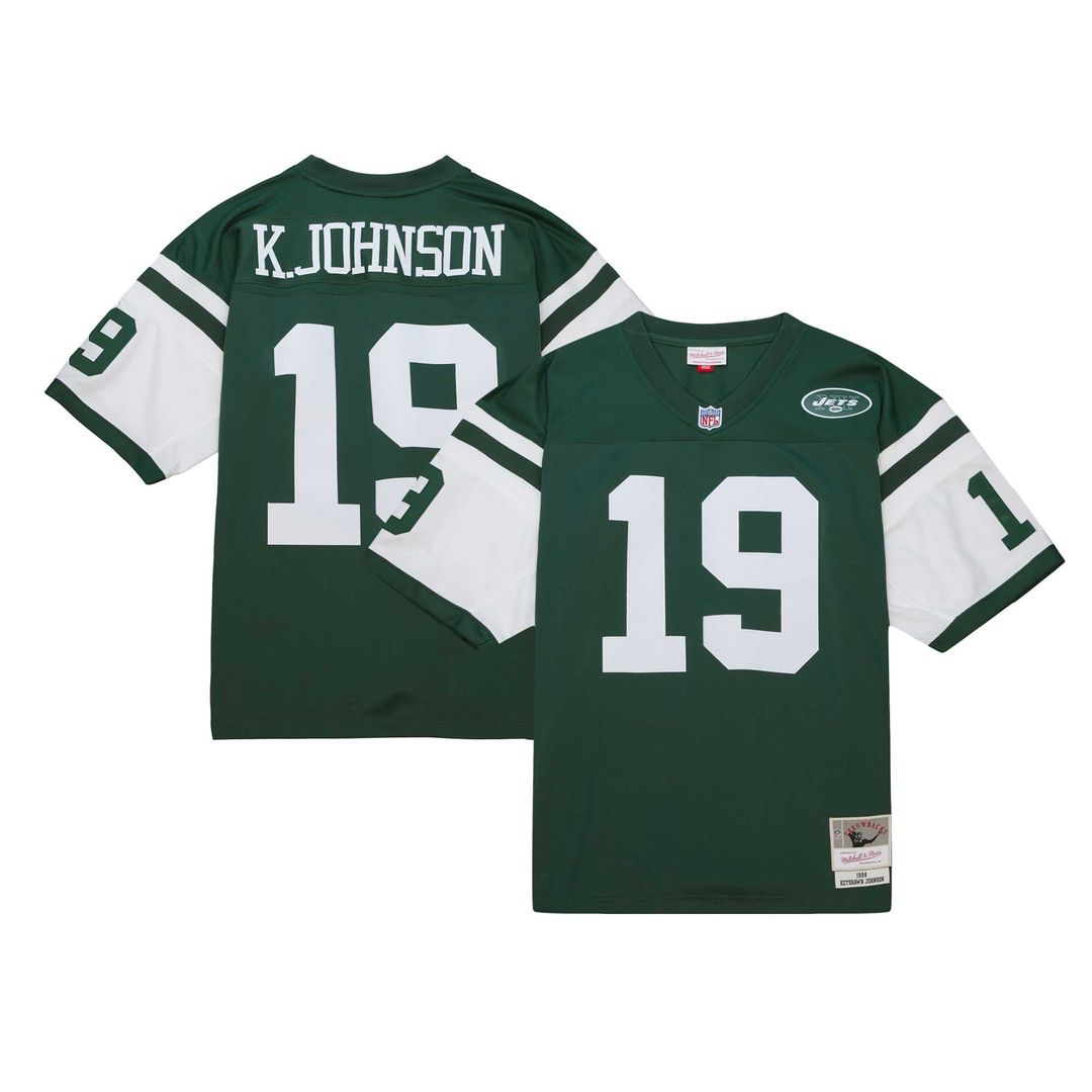 Men's Mitchell & Ness New York Jets Keyshawn Johnson Kelly Green Legacy Replica NFL Jersey