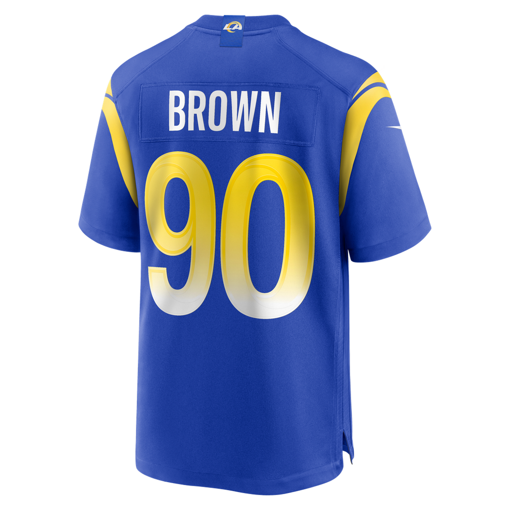 Men's Nike Los Angeles Rams Earnest Brown IV Royal Team Game NFL Jersey