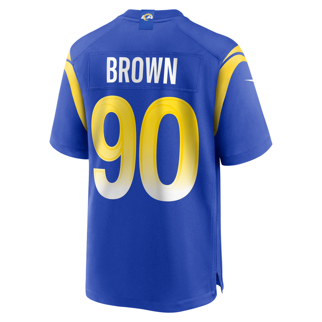 Men's Nike Los Angeles Rams Earnest Brown IV Royal Team Game NFL Jersey