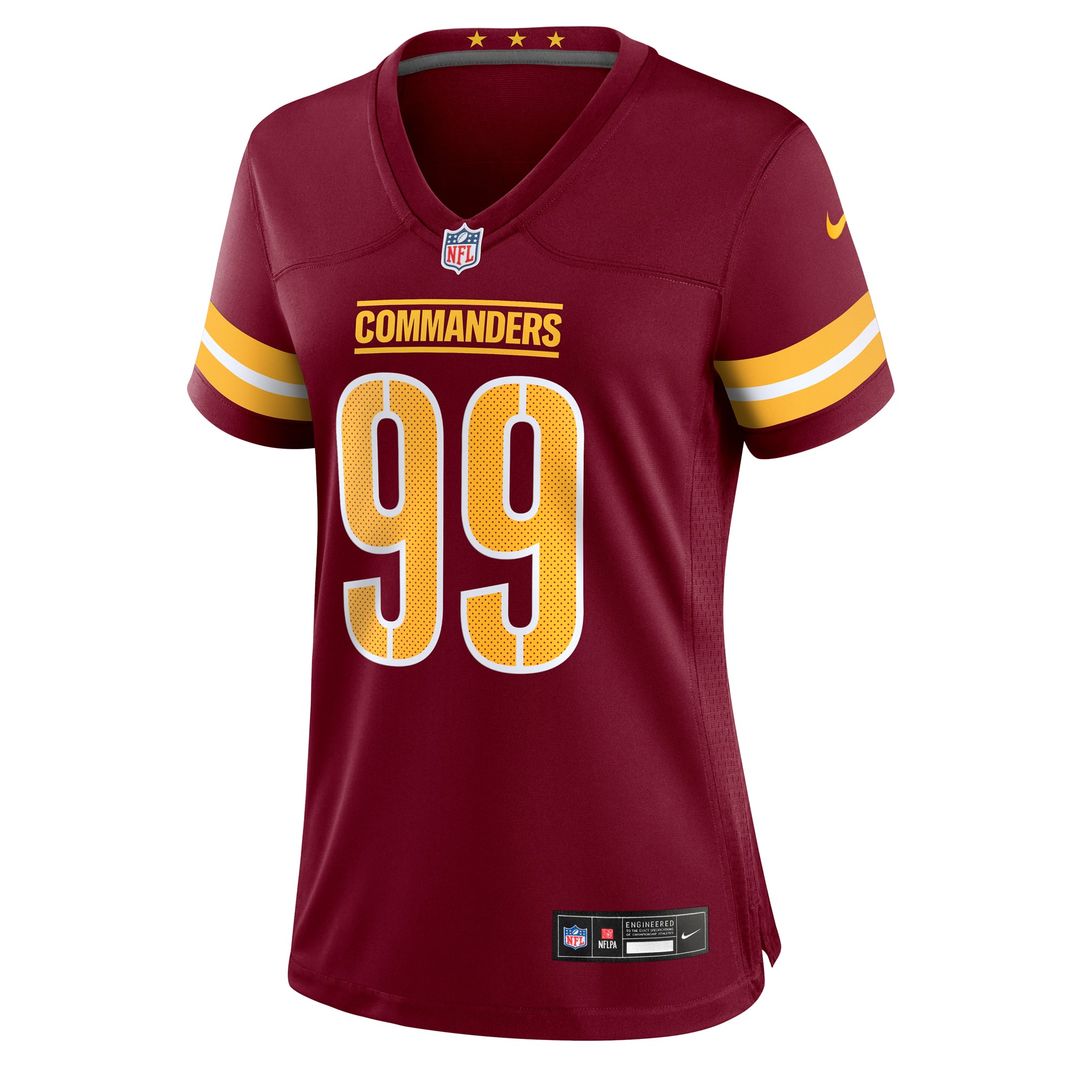 Women's Nike Washington Commanders Javon Kinlaw Burgundy Team Game NFL Jersey