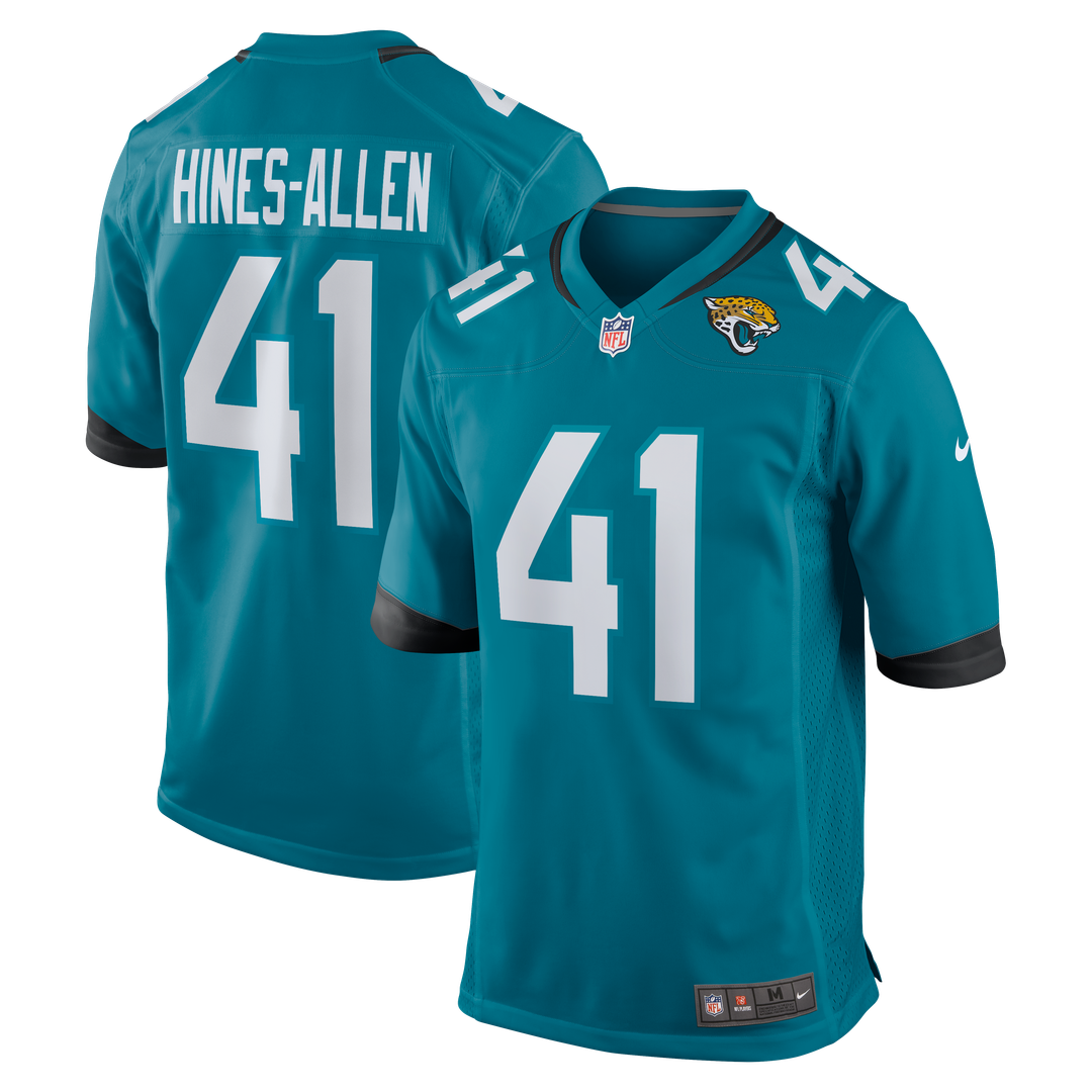 Men's Nike Jacksonville Jaguars Josh Hines-Allen Teal Player Game NFL Jersey