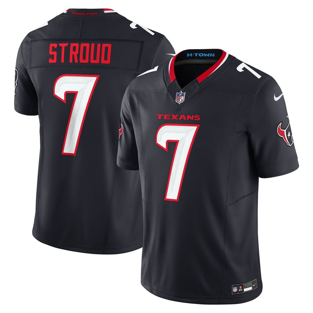 Men's Nike Houston Texans C.J. Stroud Navy Vapor F.U.S.E. Limited NFL Jersey