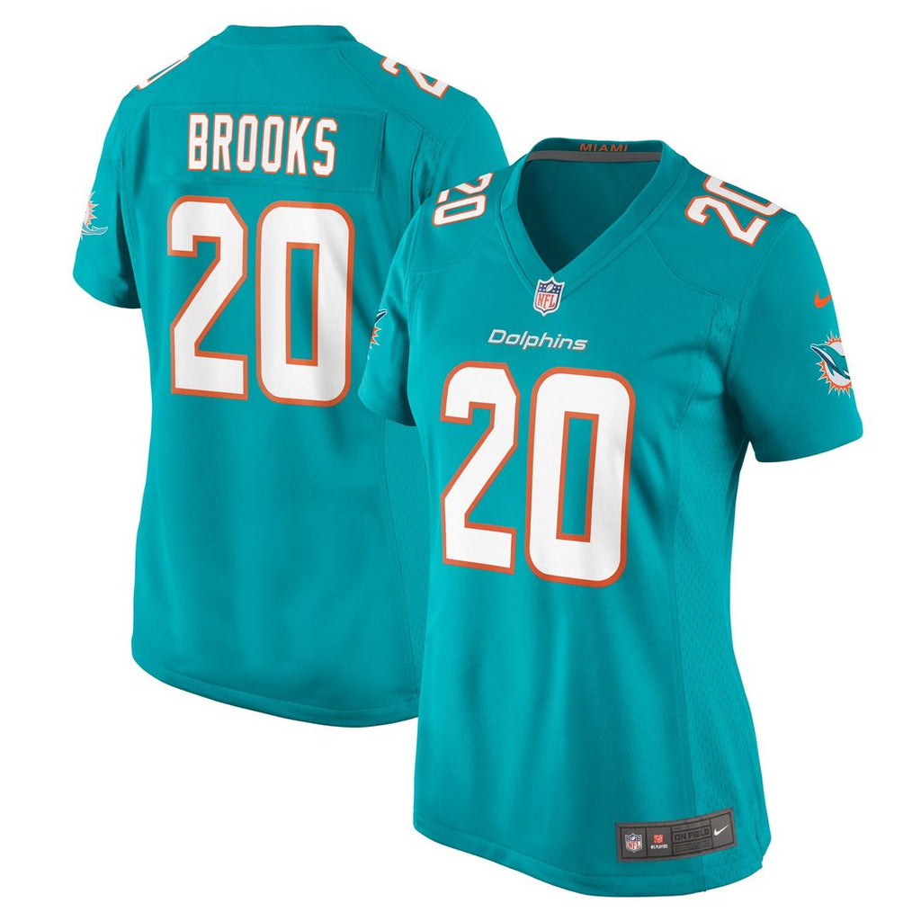 Women's Nike Miami Dolphins Jordyn Brooks Aqua Game NFL Jersey