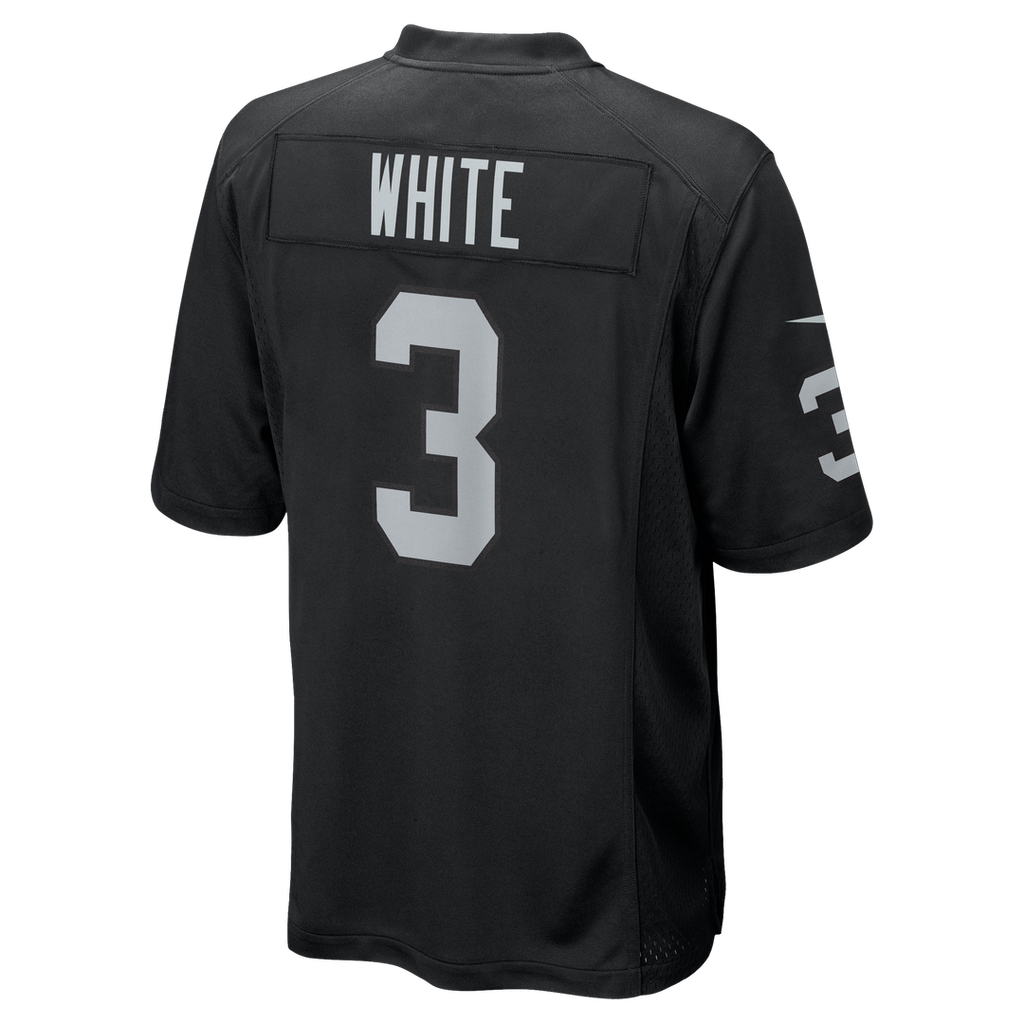 Men's Nike Las Vegas Raiders Zamir White Black Team Game NFL Jersey