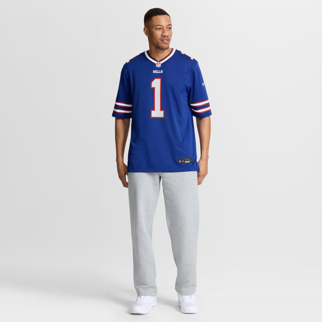 Men's Nike Buffalo Bills Number 1 Dad Royal Game NFL Jersey