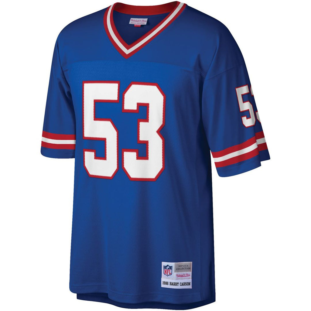 Men's Mitchell & Ness New York Giants Harry Carson Royal Legacy Replica NFL Jersey