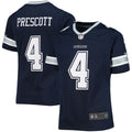 Girls' Youth Nike Dallas Cowboys Dak Prescott Navy Team Game NFL Jersey
