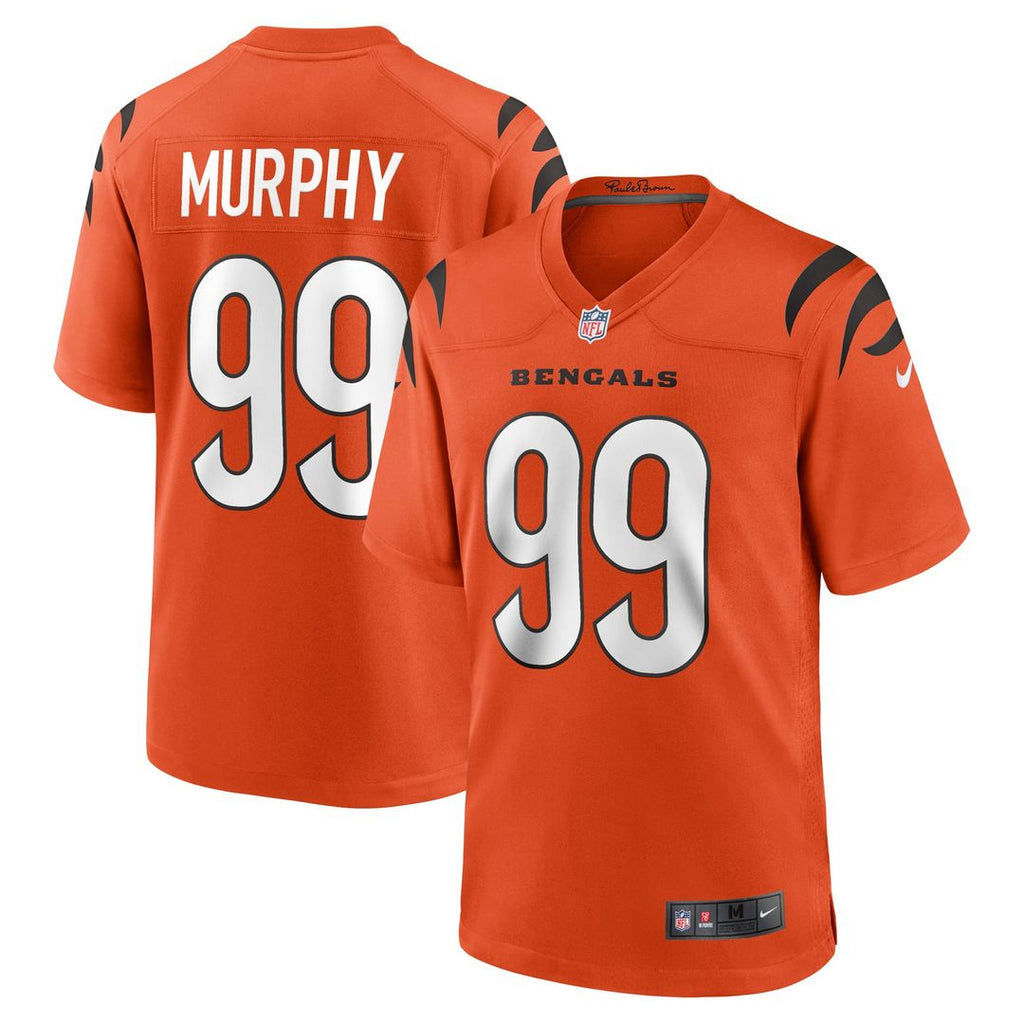 Men's Nike Cincinnati Bengals Myles Murphy Orange Alternate Game NFL Jersey