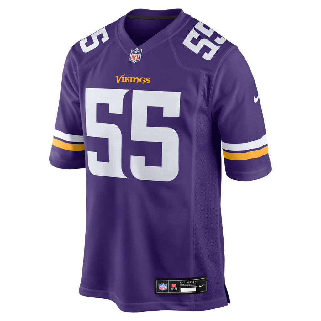 Men's Nike Minnesota Vikings Eric Wilson Purple Team Game NFL Jersey