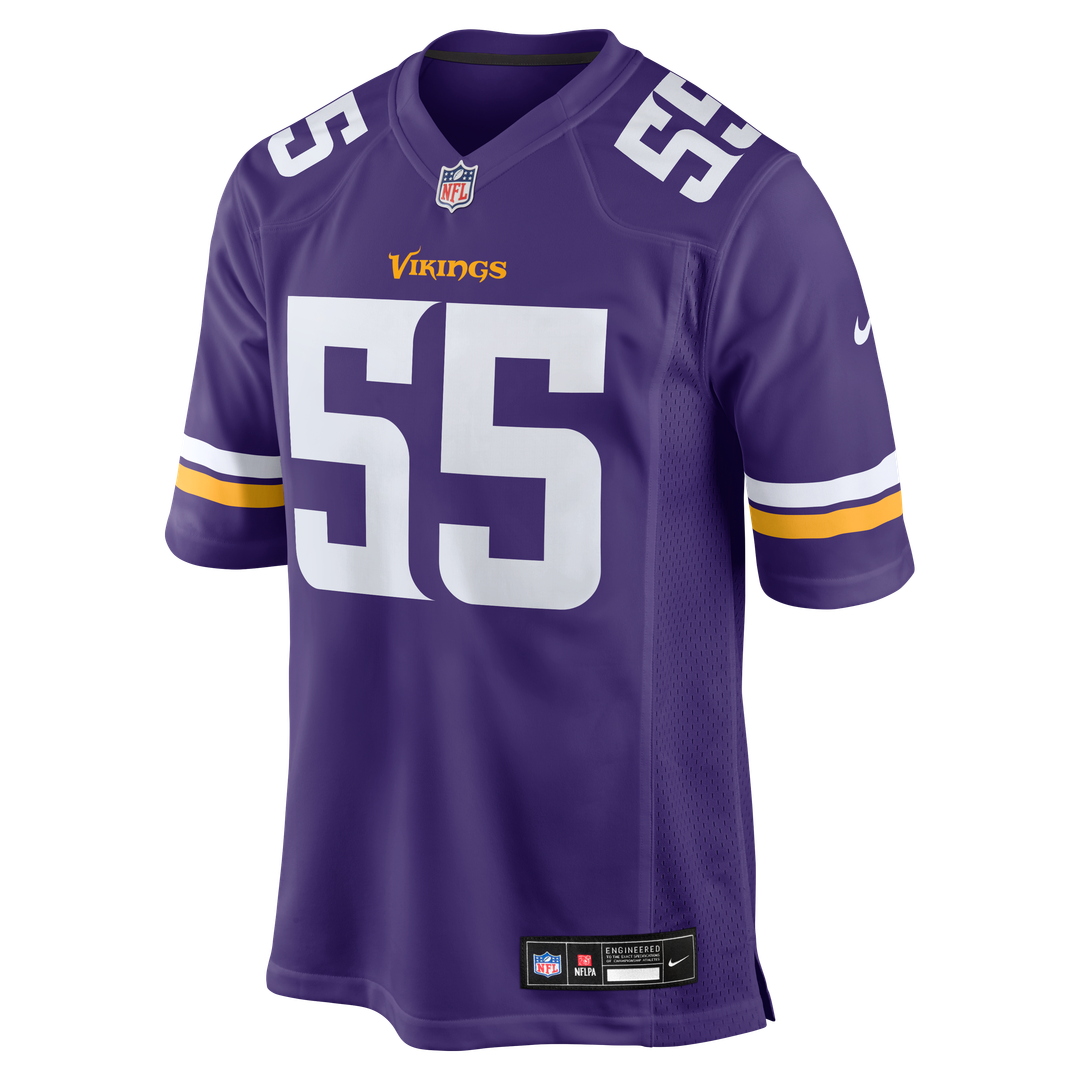 Men's Nike Minnesota Vikings Eric Wilson Purple Team Game NFL Jersey