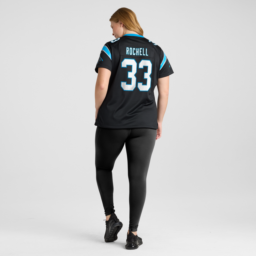 Women's Nike Carolina Panthers Robert Rochell Black Team Game NFL Jersey