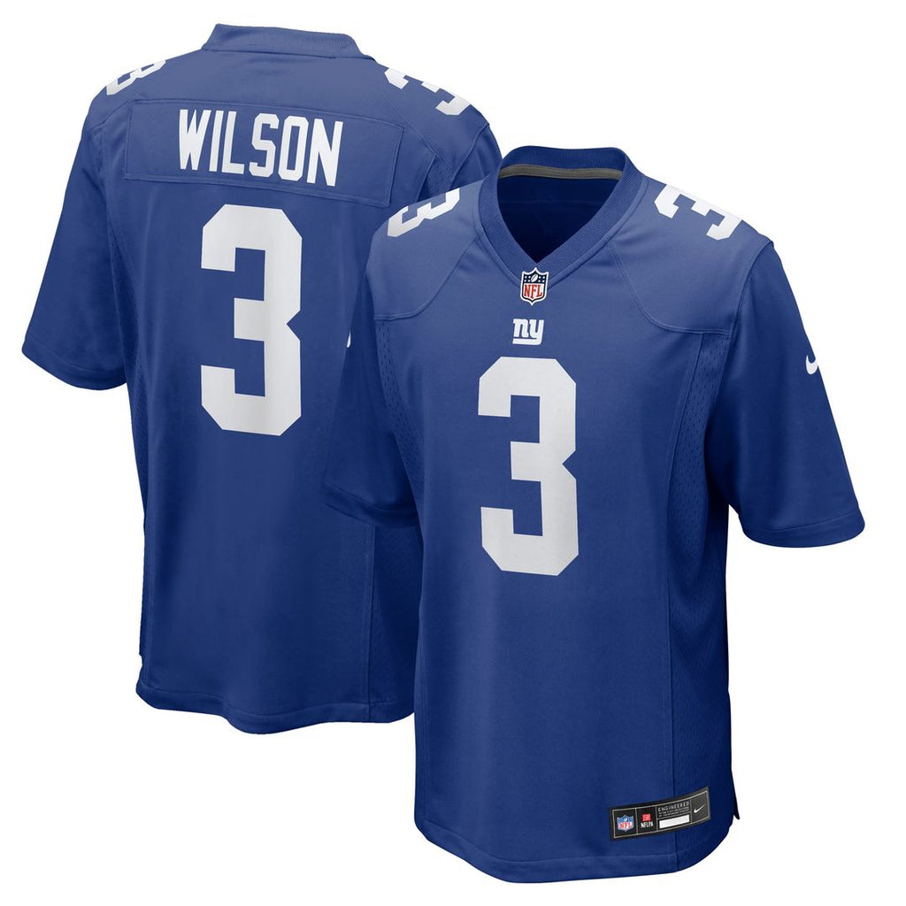 Men's Nike New York Giants Russell Wilson Royal Game NFL Jersey