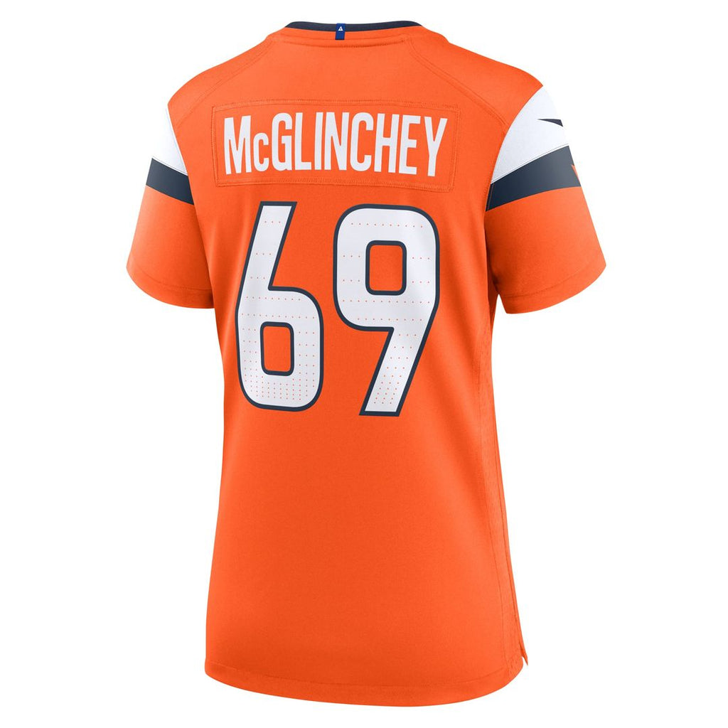 Women's Nike Denver Broncos Mike McGlinchey Orange Team Game NFL Jersey