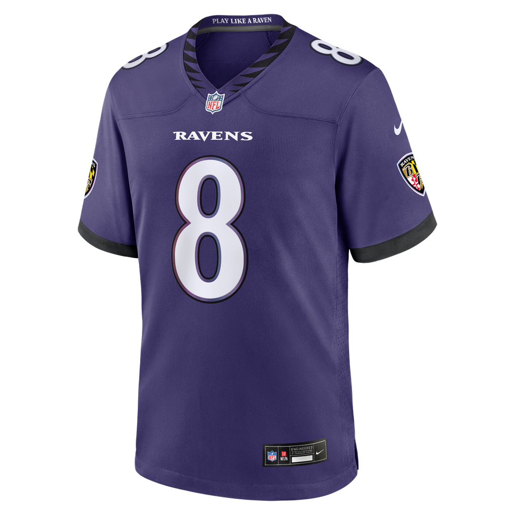 Men's Nike Baltimore Ravens Lamar Jackson Purple Team Game NFL Jersey