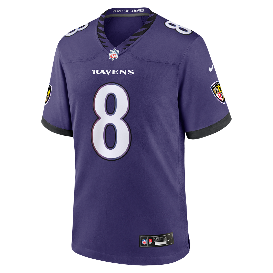 Men's Nike Baltimore Ravens Lamar Jackson Purple Team Game NFL Jersey