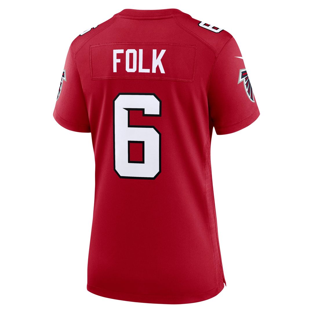 Women's Nike Atlanta Falcons Nick Folk Red Team Game NFL Jersey