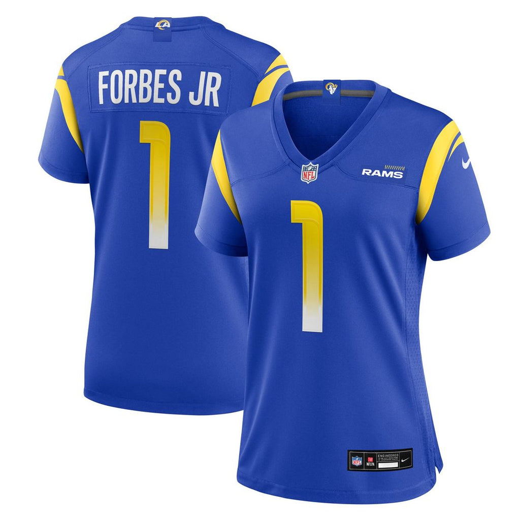 Women's Nike Los Angeles Rams Emmanuel Forbes Jr. Royal Team Game NFL Jersey