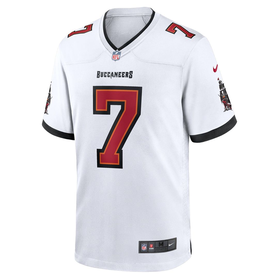 Men's Nike Tampa Bay Buccaneers Bucky Irving White Game NFL Jersey