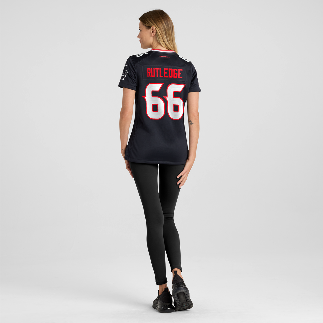 Women's Nike Houston Texans Keylan Rutledge Navy Team Game NFL Jersey