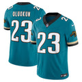 Men's Nike Jacksonville Jaguars Foye Oluokun Teal Prowler Throwback Vapor F.U.S.E. Limited NFL Jersey