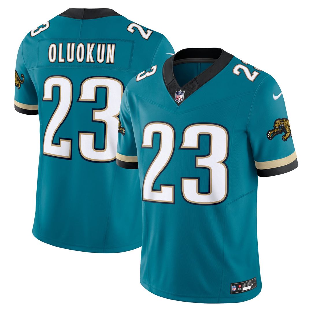 Men's Nike Jacksonville Jaguars Foye Oluokun Teal Prowler Throwback Vapor F.U.S.E. Limited NFL Jersey