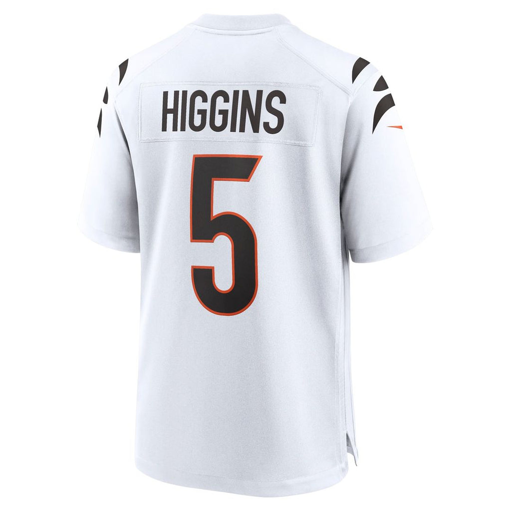 Men's Nike Cincinnati Bengals Tee Higgins White Game NFL Jersey