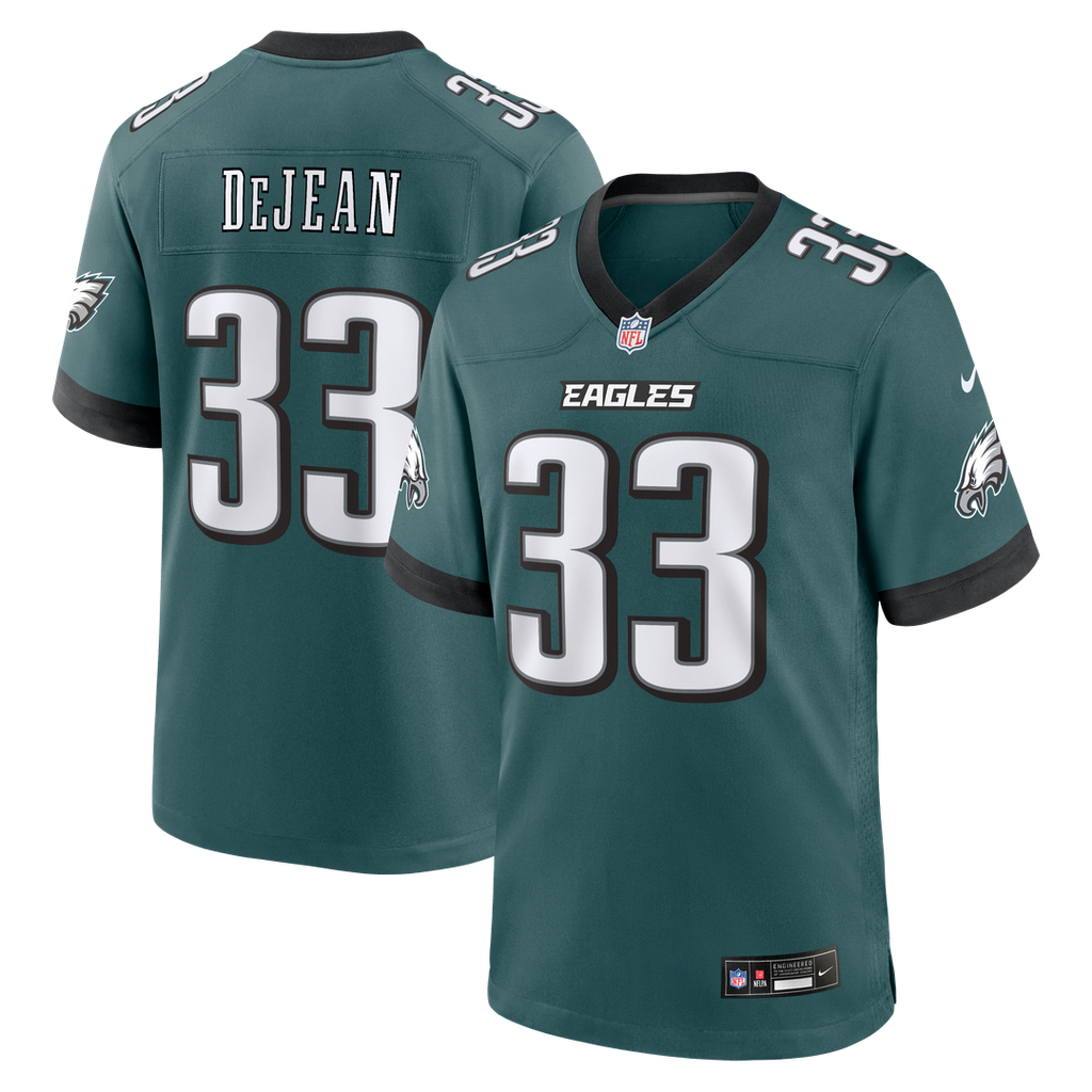 Men's Nike Philadelphia Eagles Cooper DeJean Midnight Green Team Game NFL Jersey