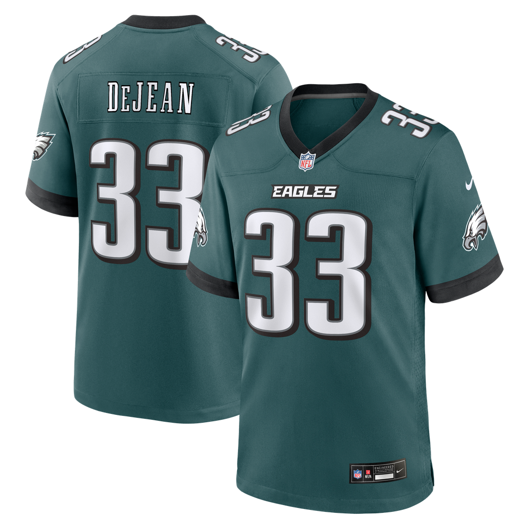 Men's Nike Philadelphia Eagles Cooper DeJean Midnight Green Team Game NFL Jersey