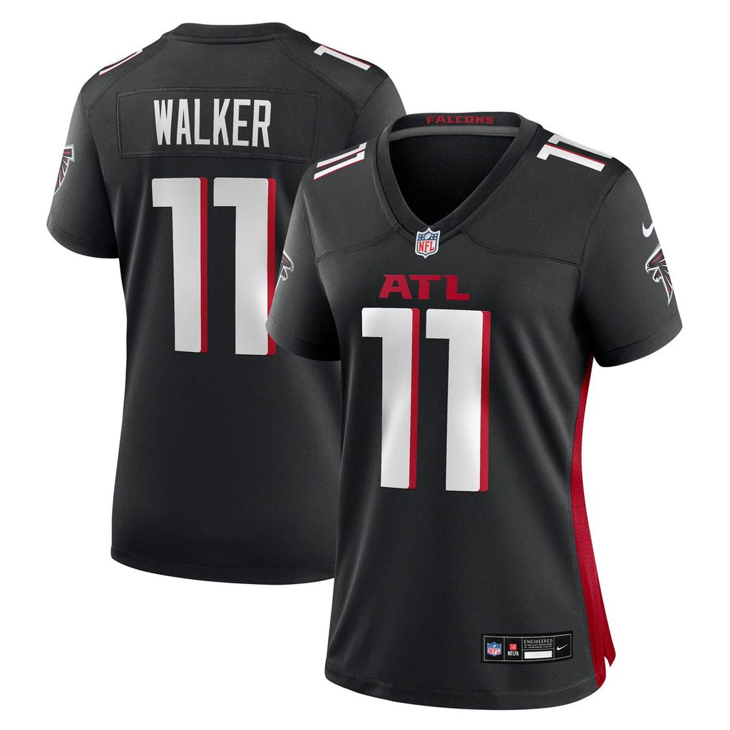 Women's Nike Atlanta Falcons Jalon Walker Black Team Game NFL Jersey