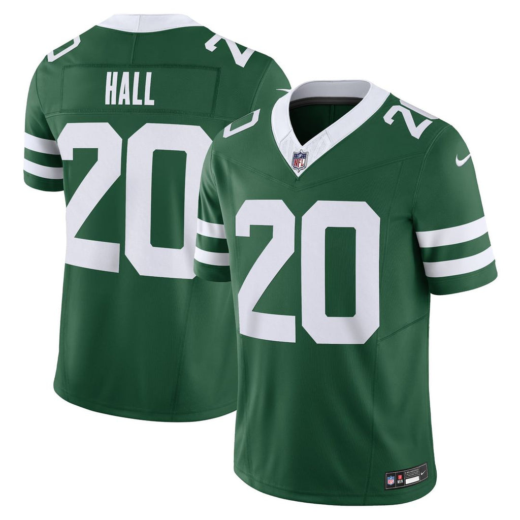 Men's Nike New York Jets Breece Hall Legacy Green Vapor F.U.S.E. Limited NFL Jersey