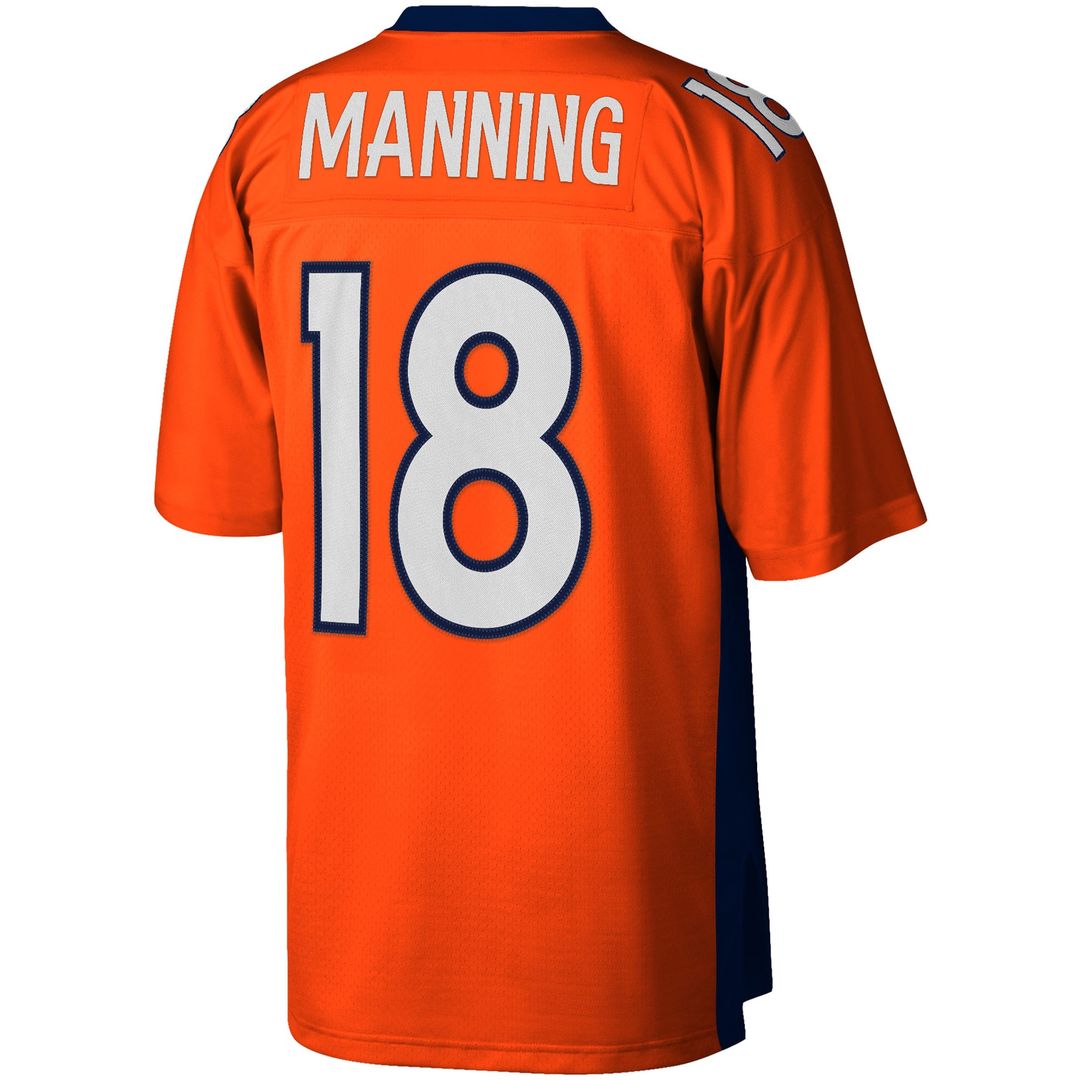 Men's Big & Tall Mitchell & Ness Denver Broncos Peyton Manning Orange 2015 Retired Player Replica NFL Jersey