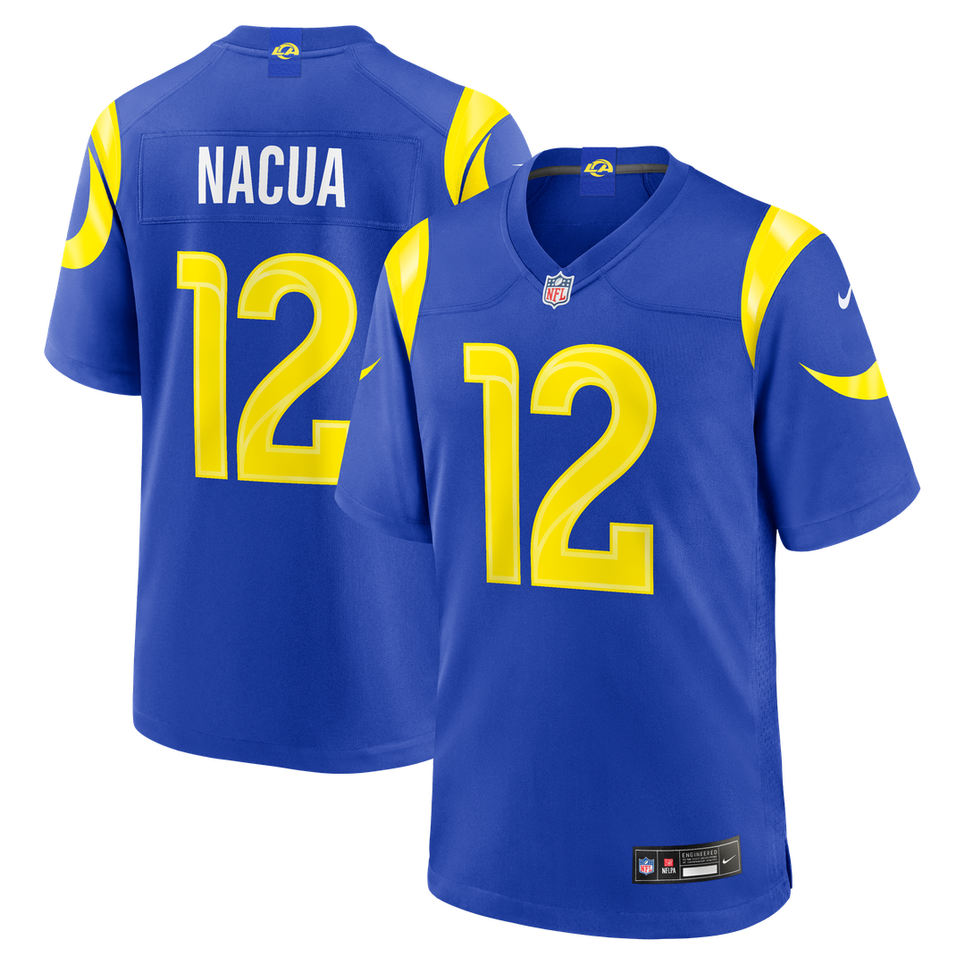 Men's Nike Los Angeles Rams Puka Nacua White Game Player NFL Jersey