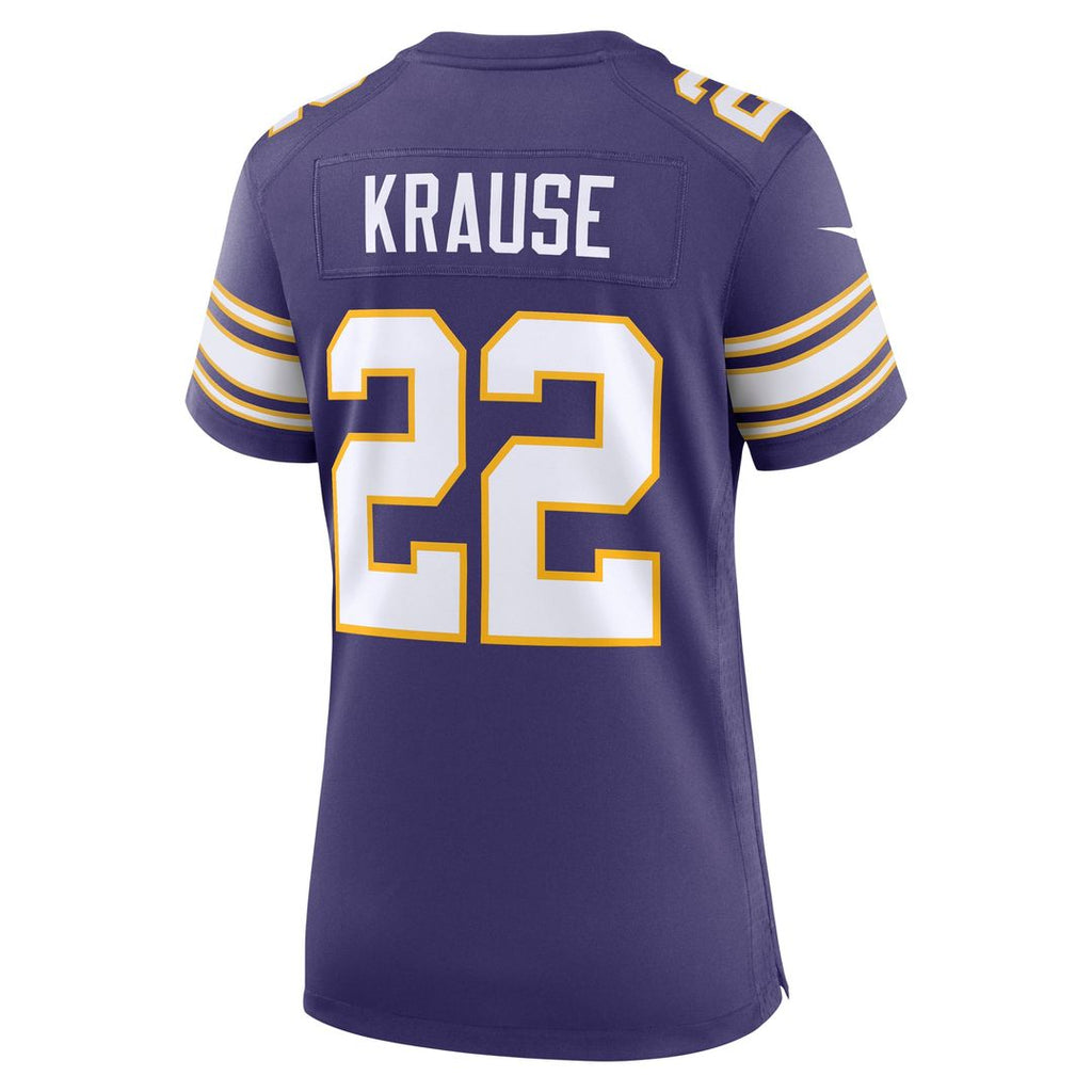 Women's Nike Minnesota Vikings Paul Krause Purple Classic Retired Player NFL Jersey