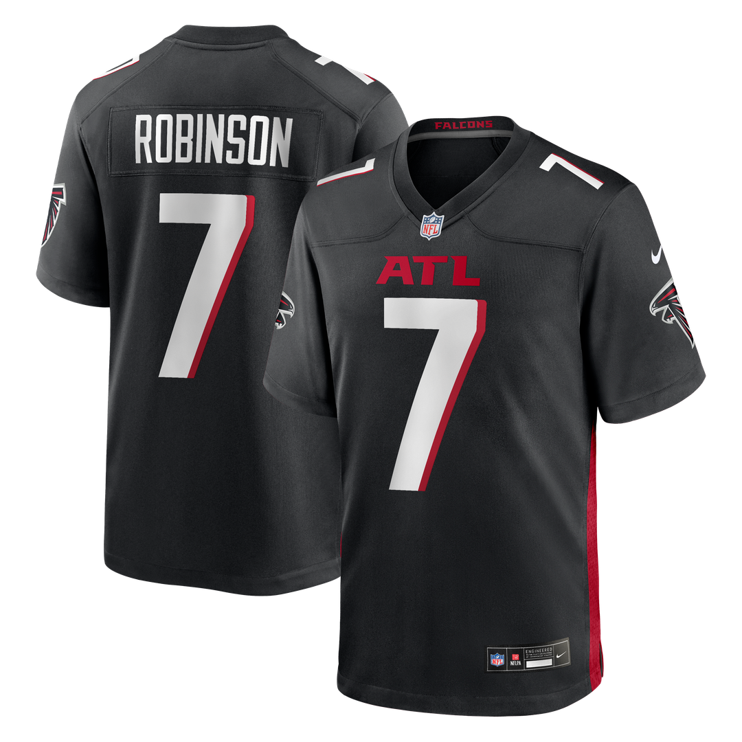 Men's Nike Atlanta Falcons Bijan Robinson Black Game NFL Jersey