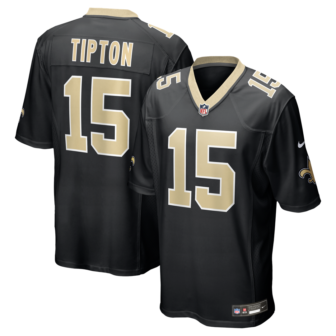 Men's Nike New Orleans Saints Mason Tipton Black Team Game NFL Jersey