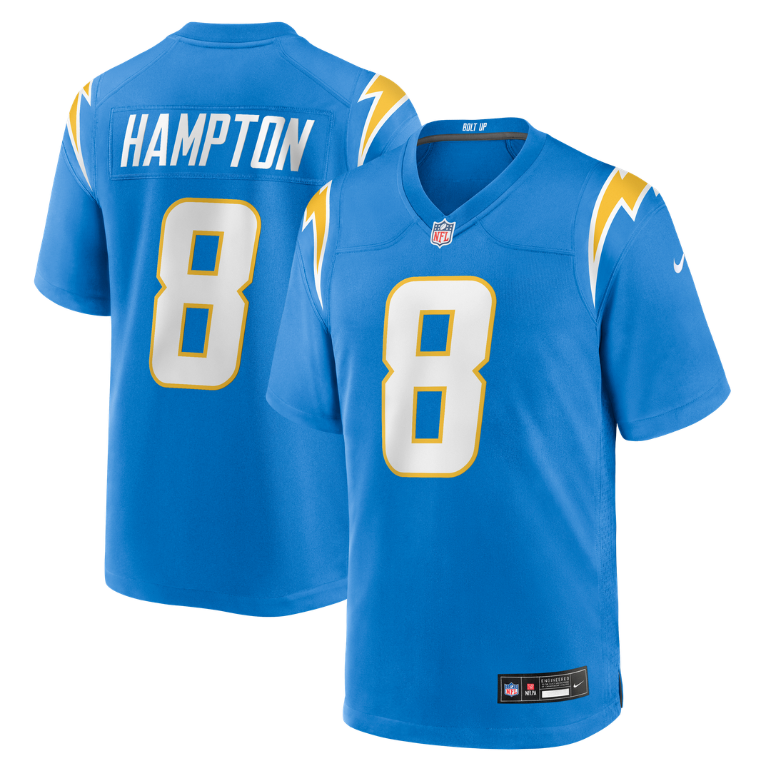 Men's Nike Los Angeles Chargers Omarion Hampton Powder Blue Team Game NFL Jersey