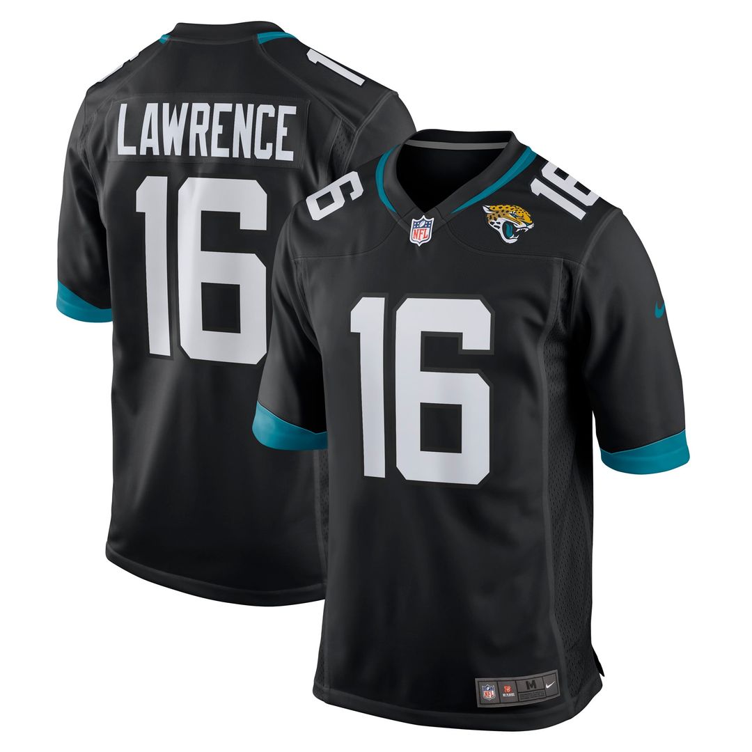 Men's Nike Jacksonville Jaguars Trevor Lawrence Black Alternate Game NFL Jersey