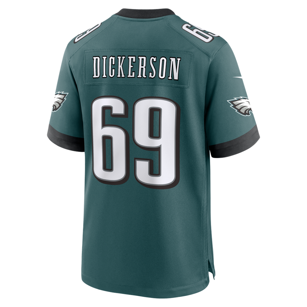 Men's Nike Philadelphia Eagles Landon Dickerson Midnight Green Team Game NFL Jersey
