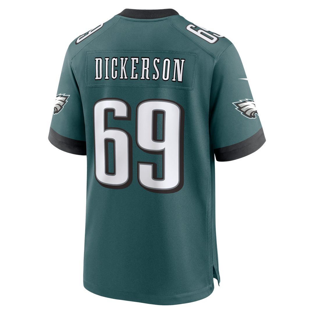Men's Nike Philadelphia Eagles Landon Dickerson Midnight Green Team Game NFL Jersey