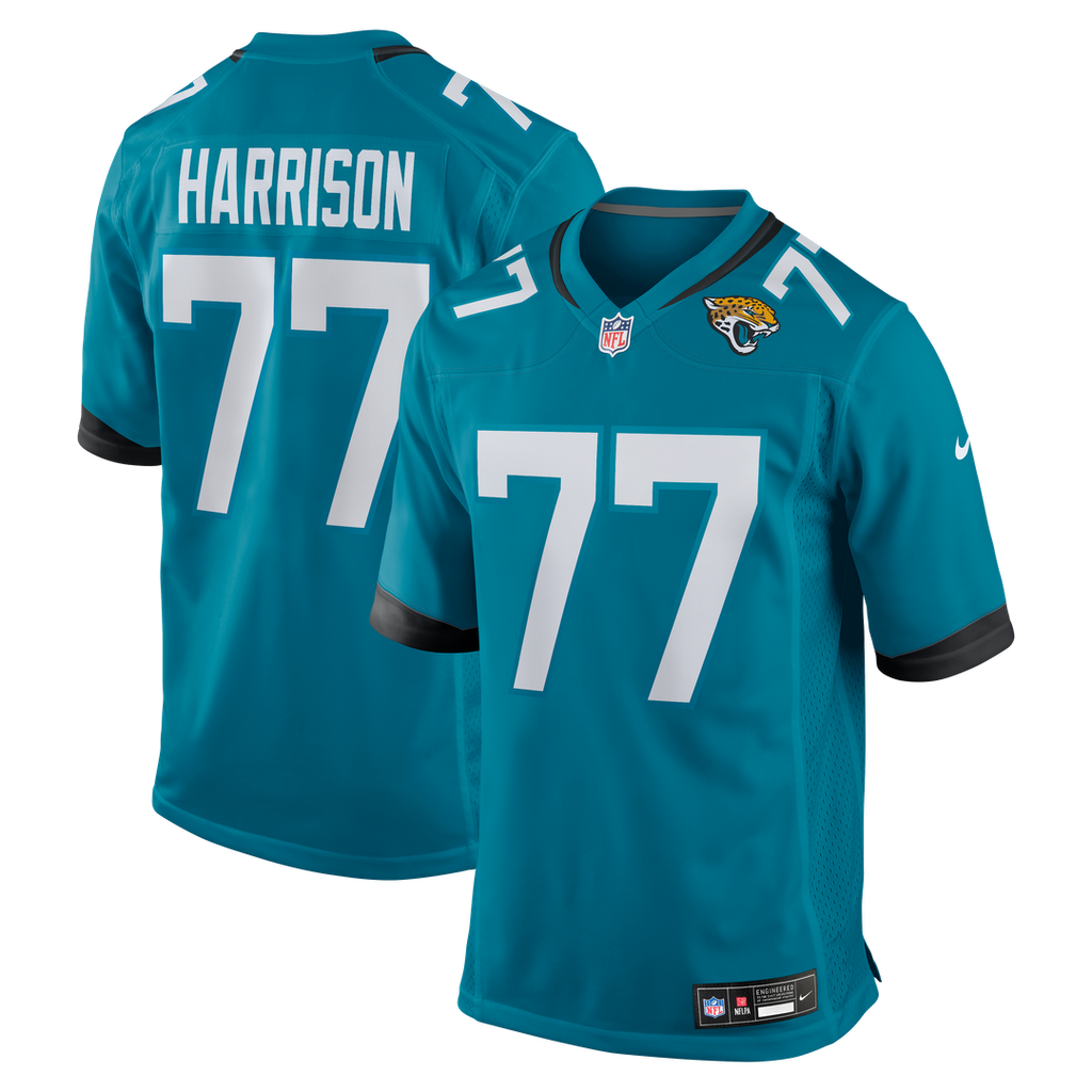 Men's Nike Jacksonville Jaguars Anton Harrison Teal Game NFL Jersey