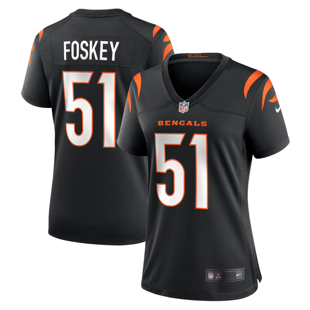 Women's Nike Cincinnati Bengals Isaiah Foskey Black Team Game NFL Jersey